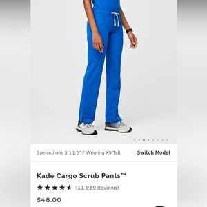 FIGS scrubs size M/Tall Royal Blue